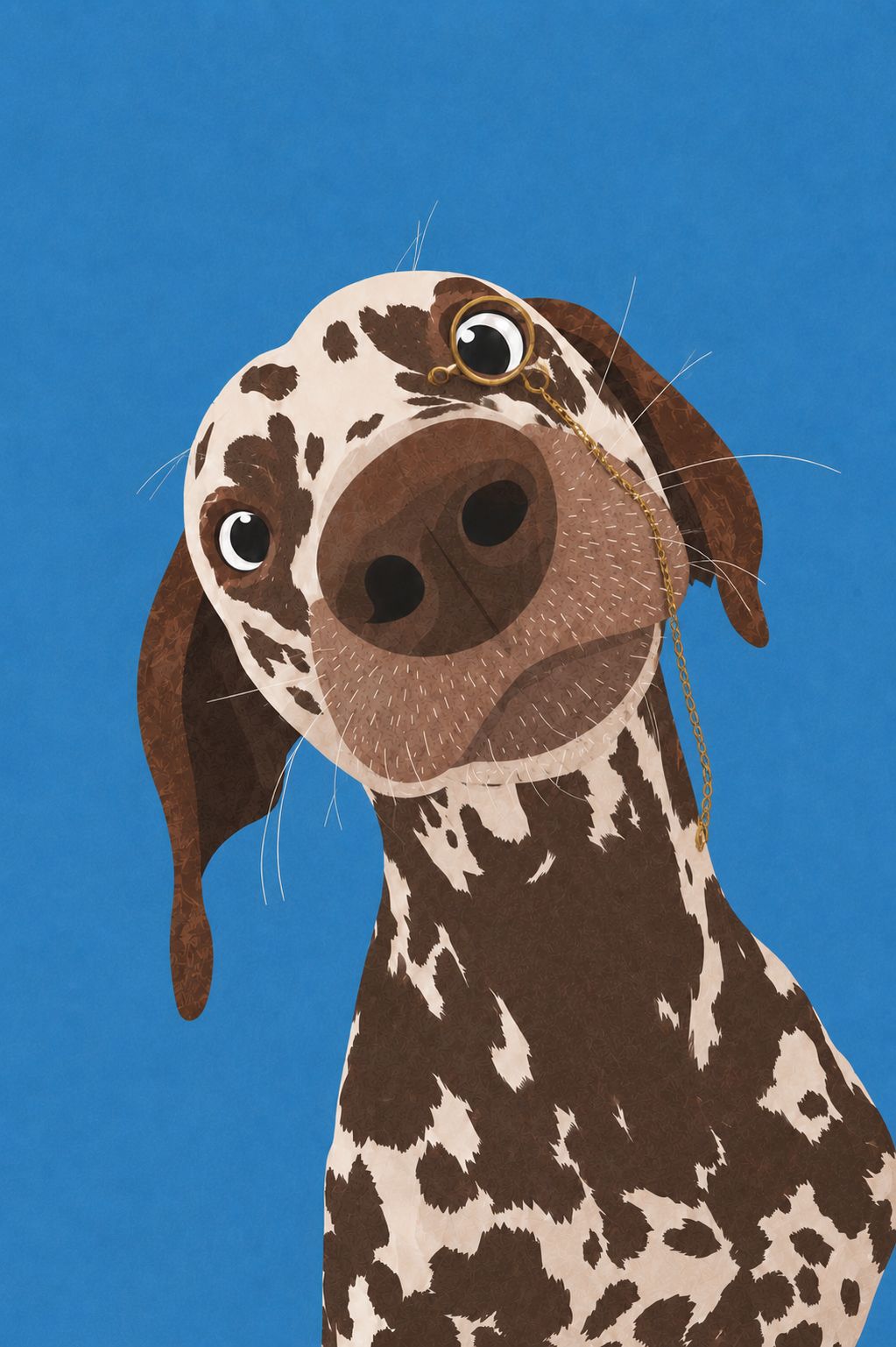 A curious dog looking at the camera