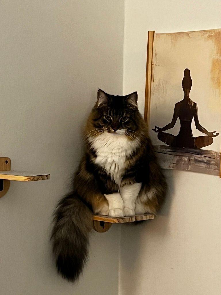 Meiga the cat enjoying the calm environment